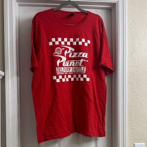 Red Pizza Planet Graphic T-Shirt